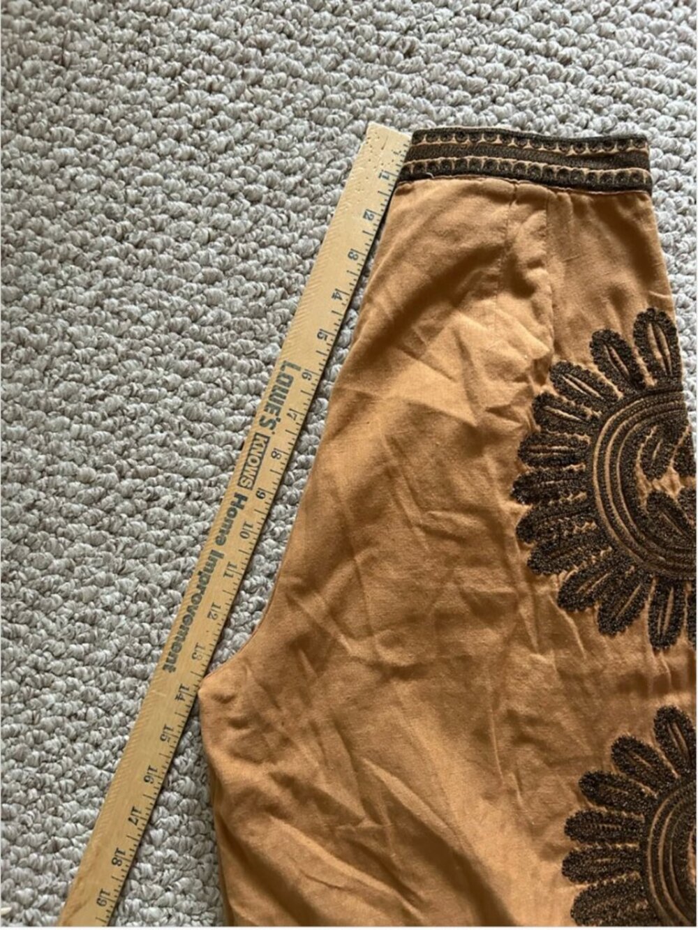 Anthropologie Ollari Embroidered Linen Cotton Wide-Leg Pants size XS - Picture 5 of 8